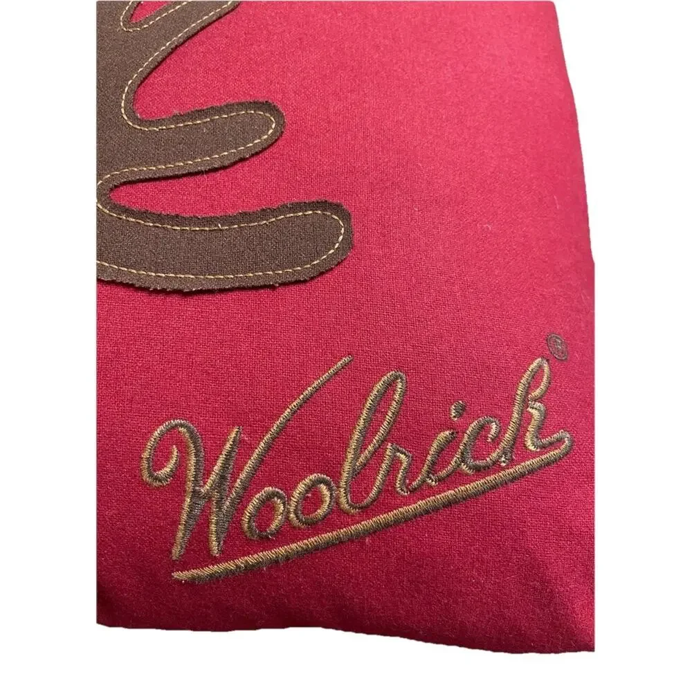 Woolrich MOOSE‎ ANTLER Decorative Appliqué Throw Feather Pillow 15”x 15” EUC